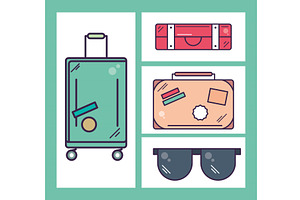 trip and travel icons pack, an Object Illustration by studiogstock