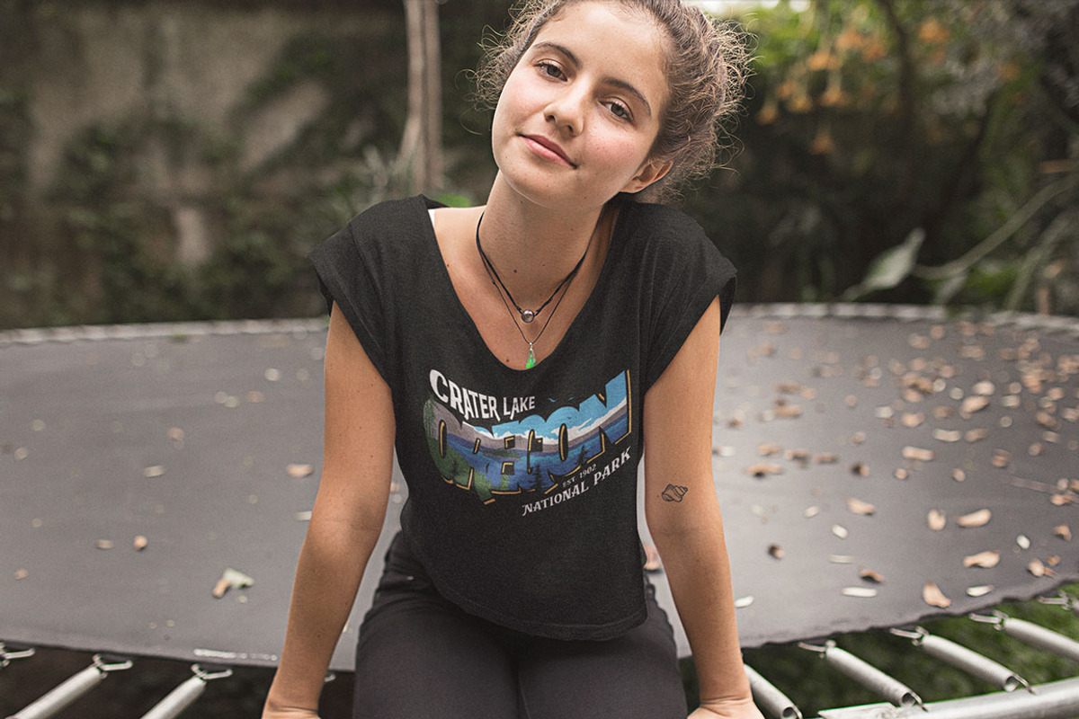 Crater Lake National Park Oregon Tee, an Illustration by Paul Lesser (Photo 8 of 9)