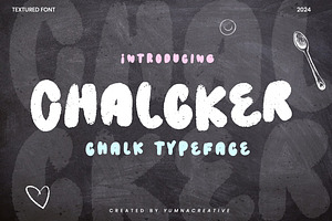 Chalcker - Chalk Brush Font, a Handwritten Font by Dhabee