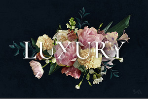 Luxury - REAL Flowers' Clipart Set