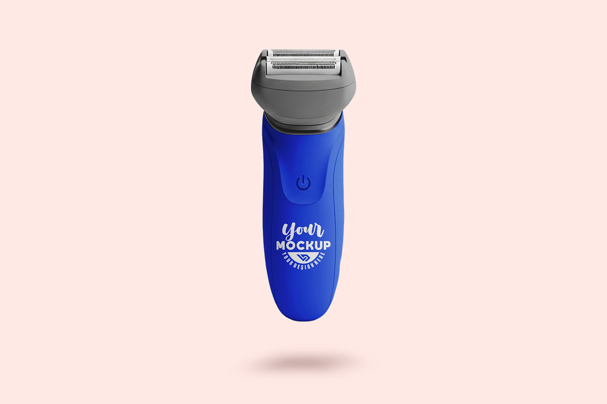 Blue electric shaver mockup for men, a Household Mockup by Viswal Studio (Photo 2 of 2)