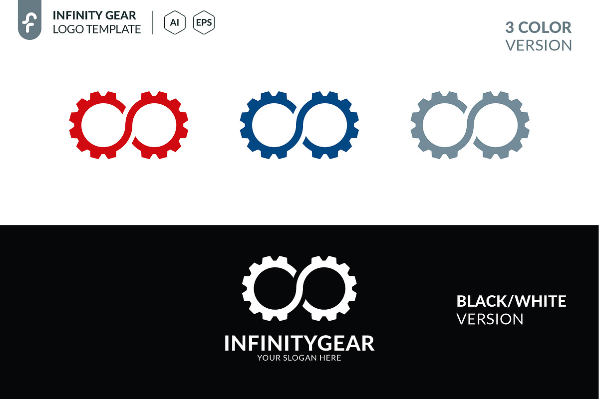 Infinity Gear Logo, a Branding & Logo Template by ft.studio
