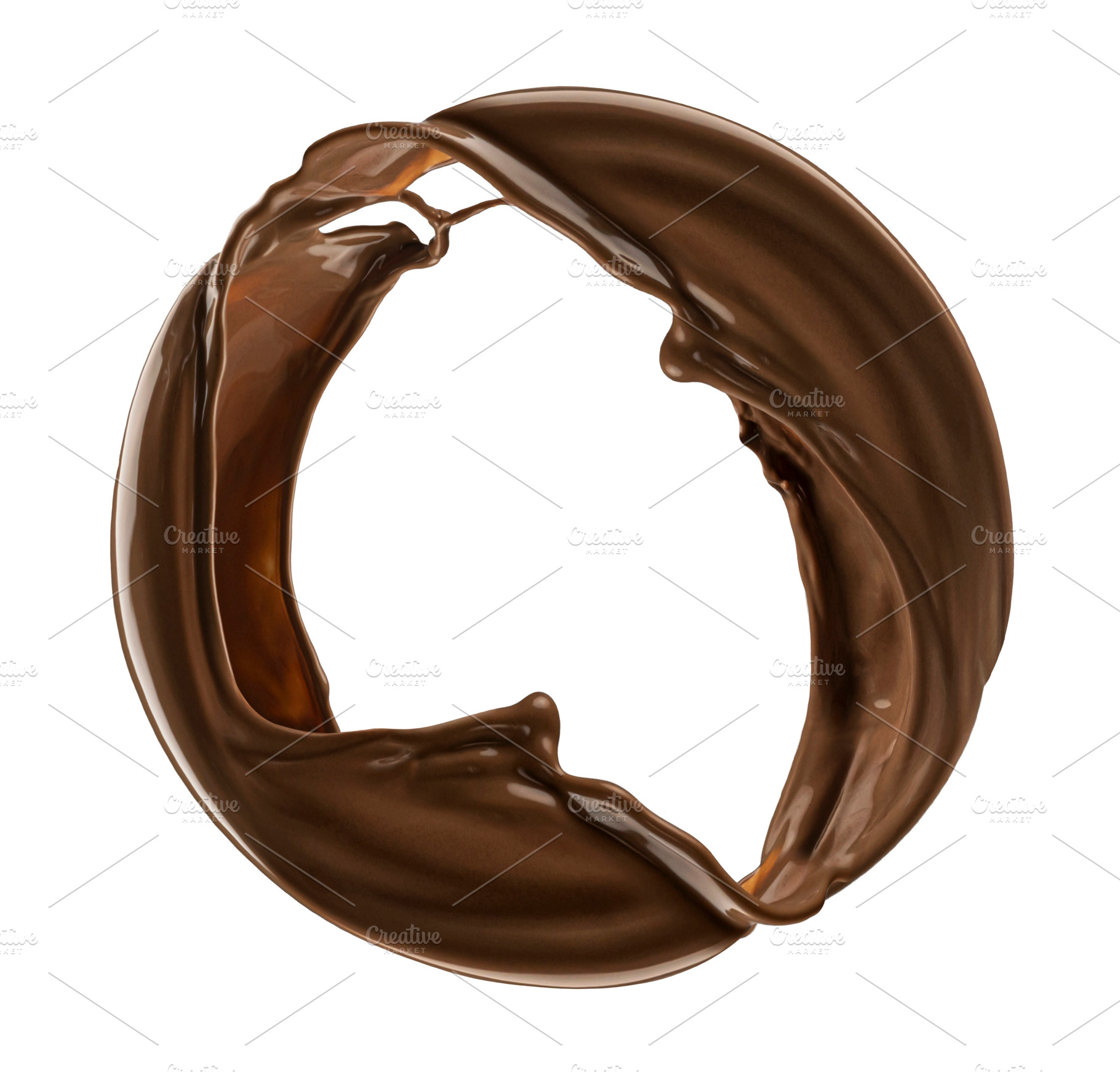 Round splashes of chocolate isolated, a Food & Drink Photo by Max Lashcheuski