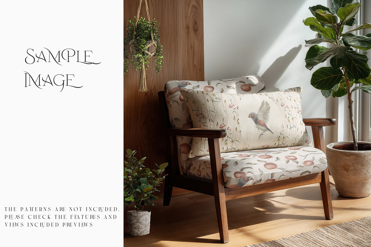 Armchair Upholstery & Pillow Mockups, a Mockup by mock-ups (Photo 12 of 22)