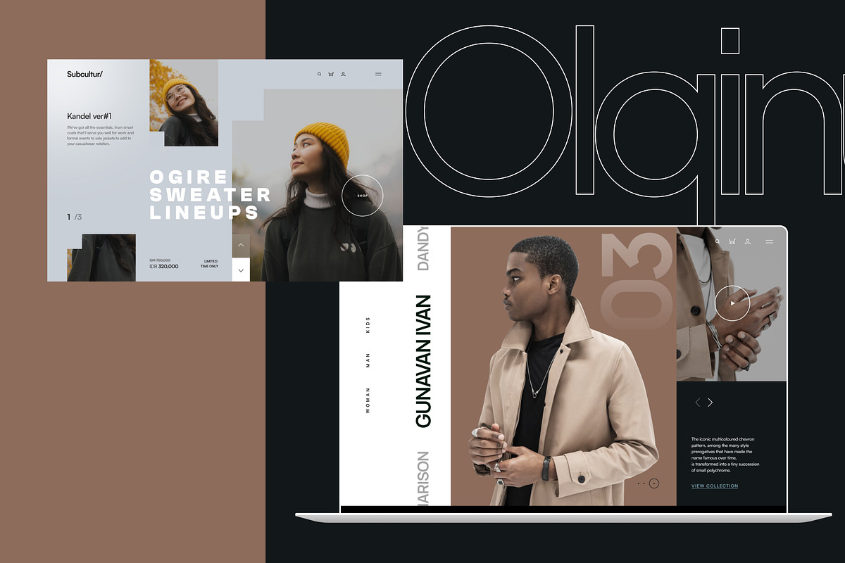 Olqinu - Figma Fashion Web Headers, an UI Kit Template by neuwebz (Photo 4 of 5)