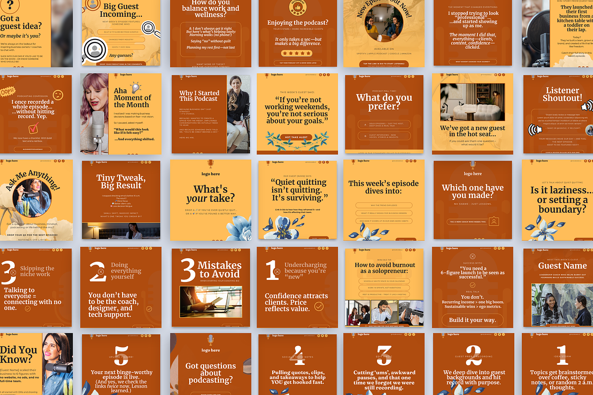 PODCAST INSTAGRAM POSTS TEMPLATE preview 3