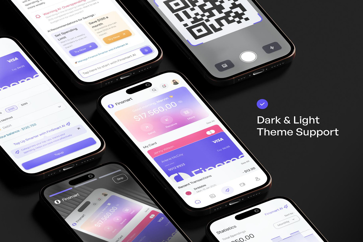 Finsmart Smart Secure Digital Bank, an UI Kit Template by Creative Perspective (Photo 4 of 7)
