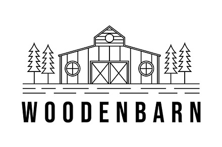 farmhouse, stable, and barn logo