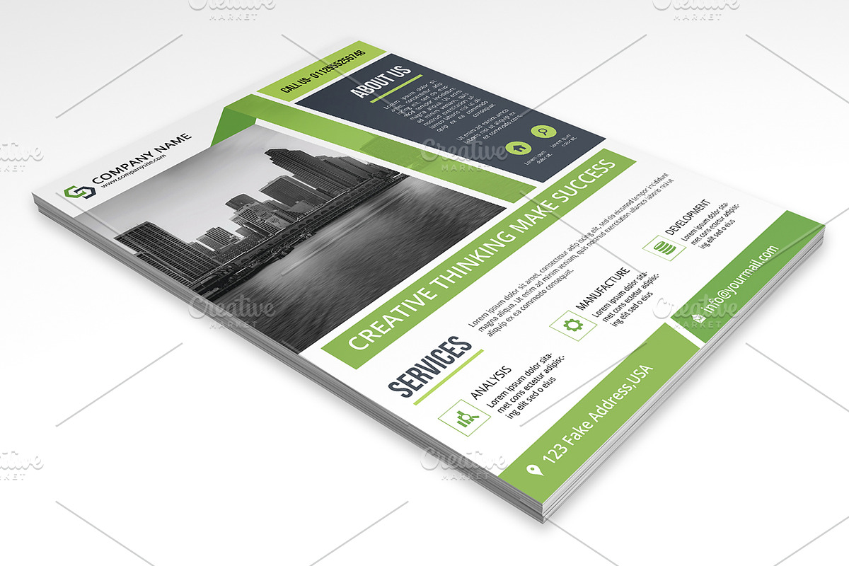 Printable Business Flyer -V520, a Flyer Template by Template Shop (Photo 2 of 5)