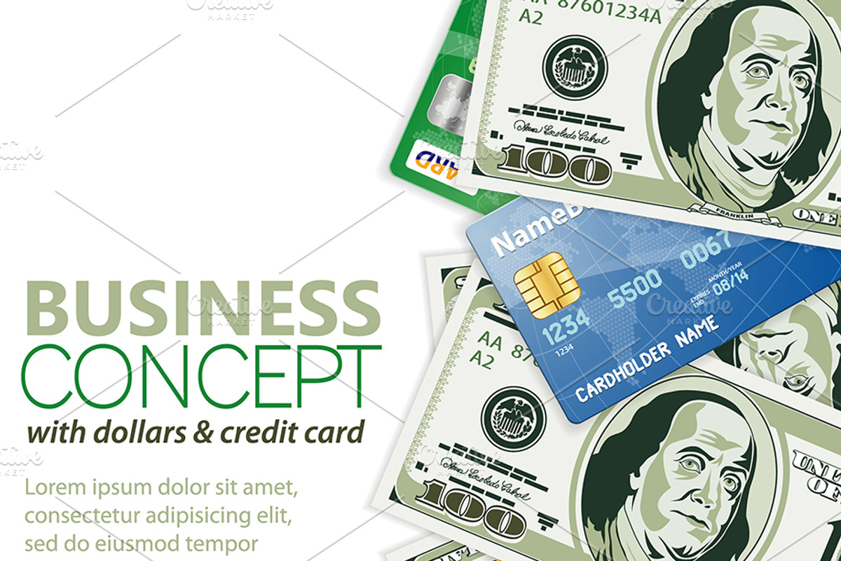 Money, Paper currency, Credit Cards, a Finance Illustration by TAlex (Photo 4 of 6)