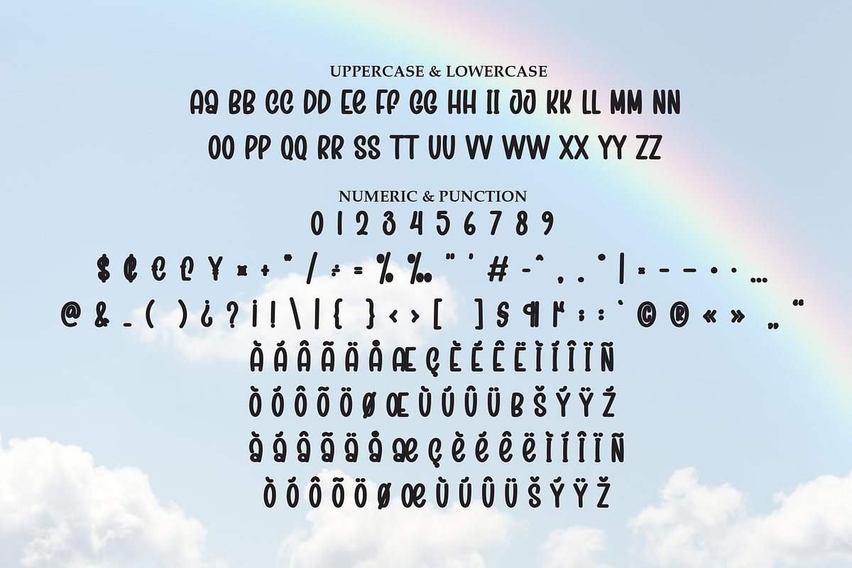 Rainbow | Script Font, a Script Font by Scratchones