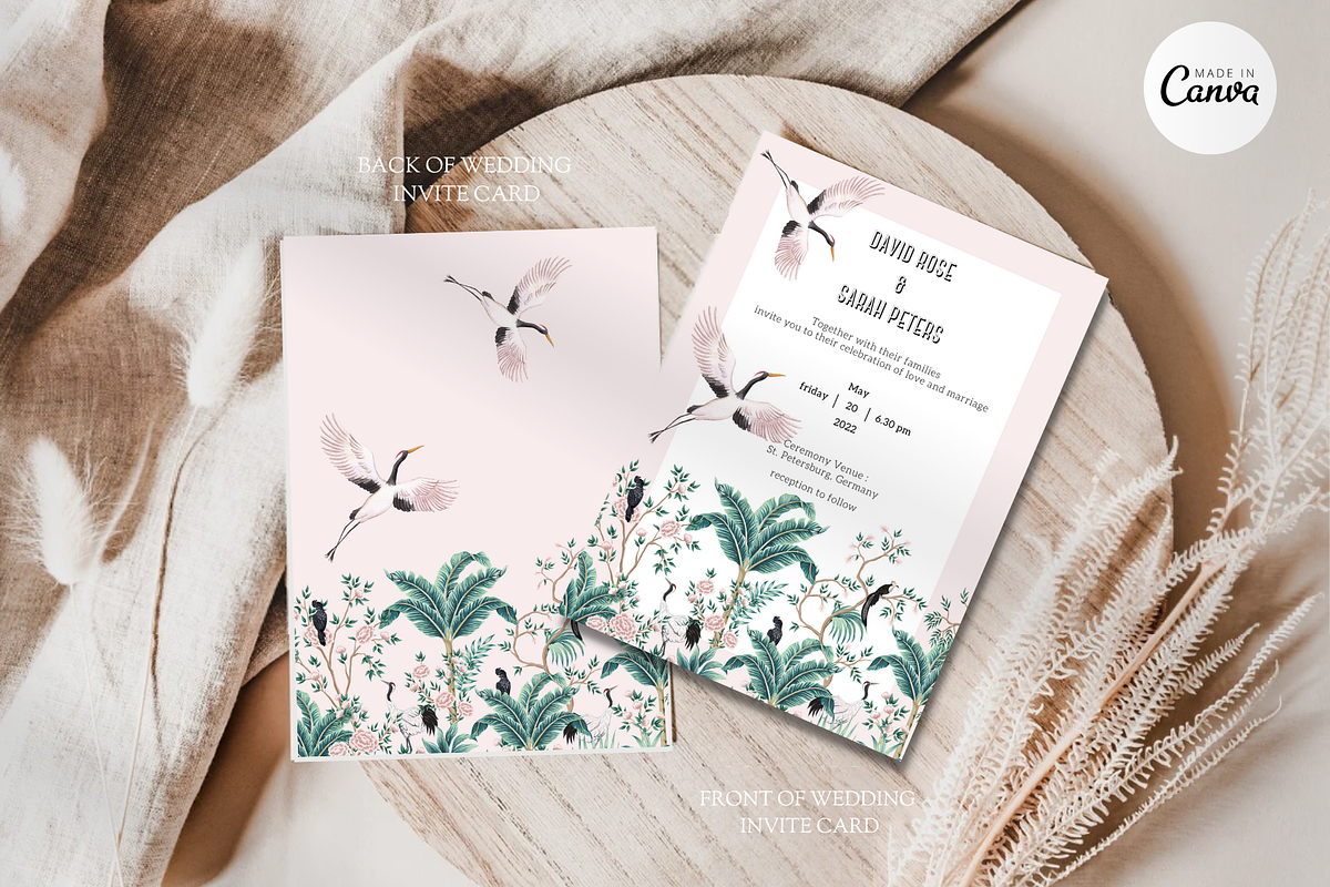 Tropical Wedding Invite -T1, an Invitation Template by YeeqsWedding (Photo 3 of 5)