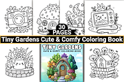 Tiny Gardens Cute & Comfy Coloring, a Decorative Illustration by Coco Bloom (Thumbnail 1 of 4)