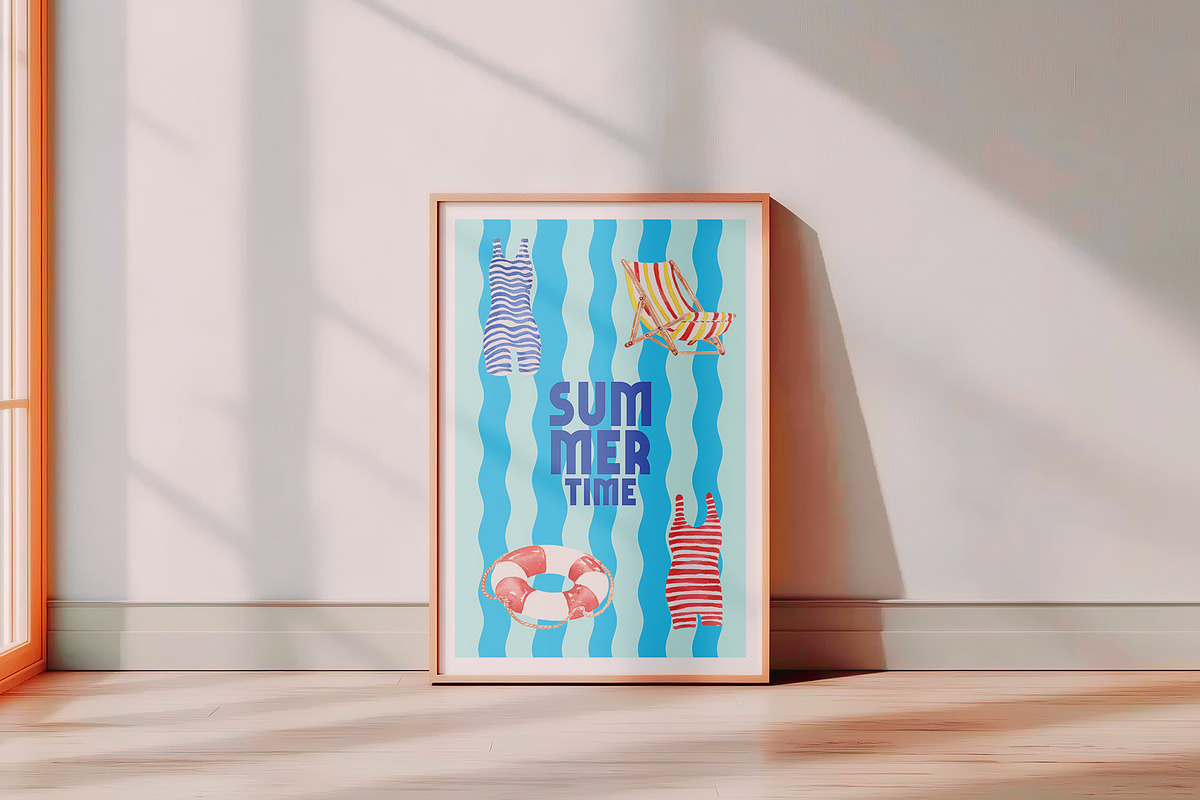 Summer Beach Clipart Set watercolor, an Object Illustration by Olexandra Mur (Photo 6 of 7)