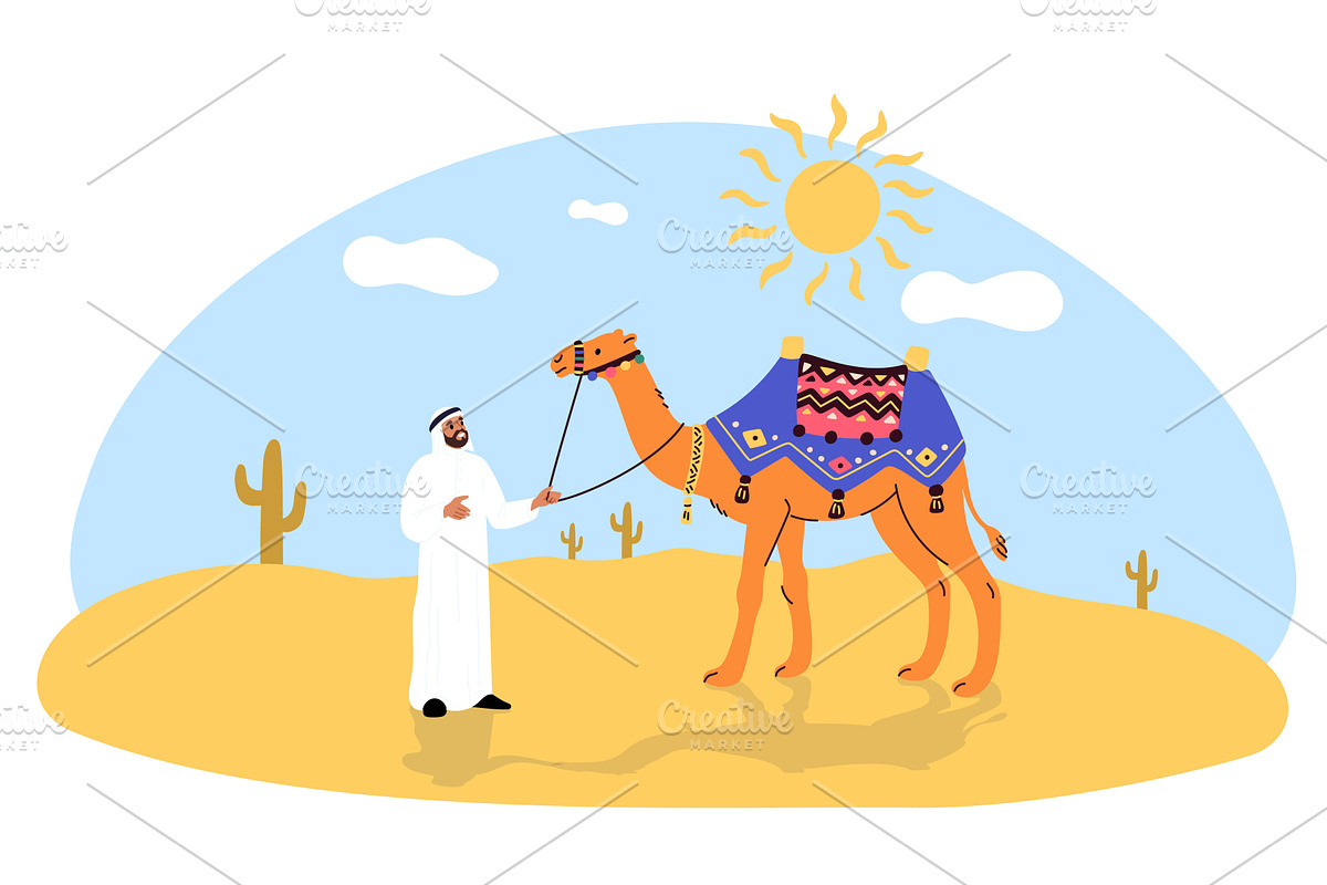 Man in light colored traditional, an Animal Illustration by Vectorbuum