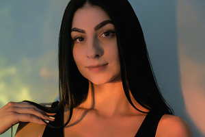 Shiny look face flare light lens woman natural, a Person Photo by Photo Drive Studio