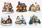 Christmas Winter Residence Clipart, an Illustration by Dream Creation (Thumbnail 4 of 6)