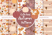 Cute Little Foxy in Autumn Patterns, a Pattern Graphic by DrawStudio1988 (Thumbnail 2 of 11)