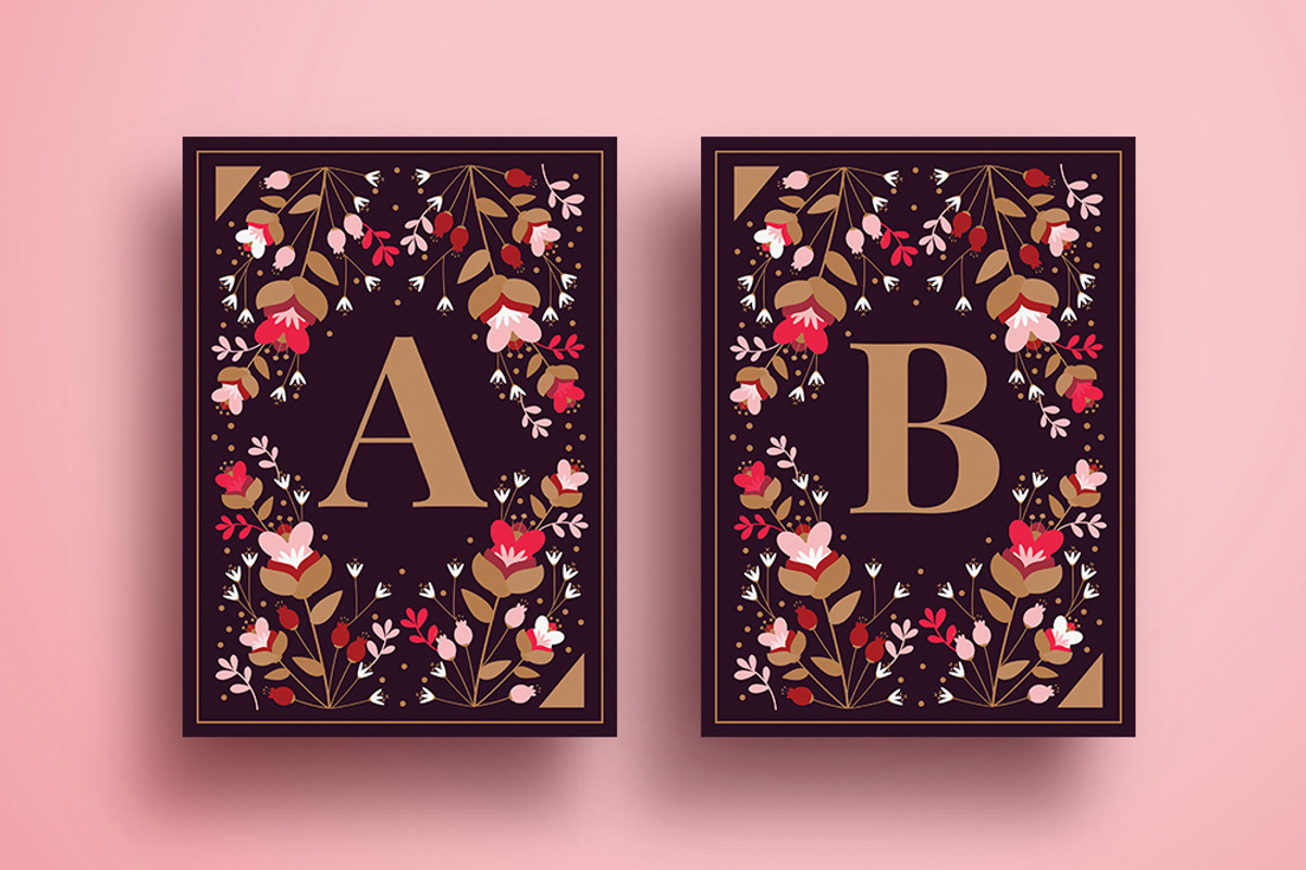 Madrid Floral Monograms, a Pattern Graphic by Werlang Paper (Photo 2 of 5)