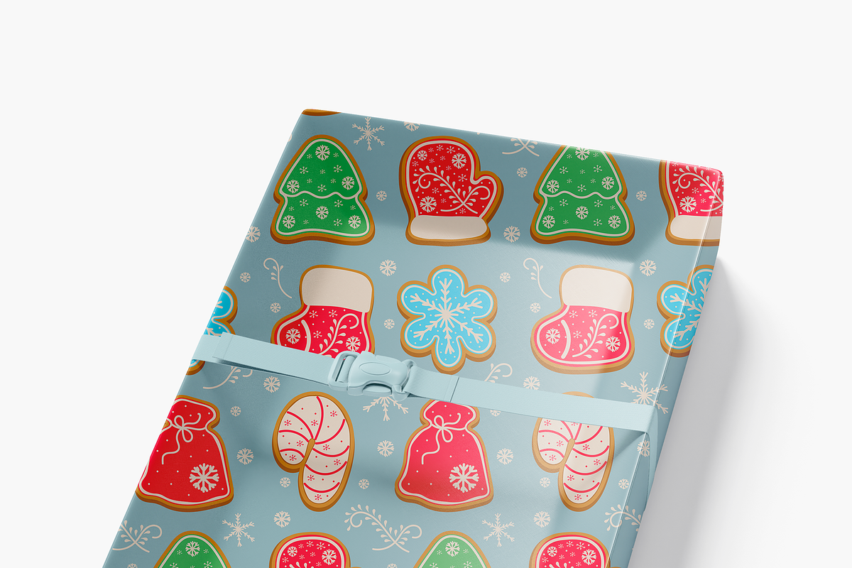 Christmas pattern with gingerbread, a Texture Illustration by JYa_Design (Photo 2 of 3)