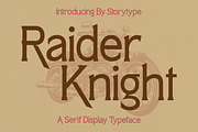 Raider Knight Serif Display Typeface, a Sans Serif Font by Storytype Studio (Thumbnail 1 of 15)