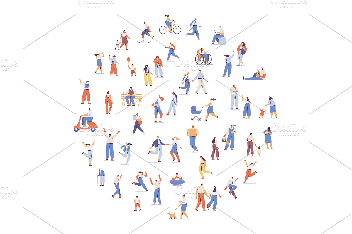 Vector People 200+ Bundle, a Person Illustration by Vector_Art