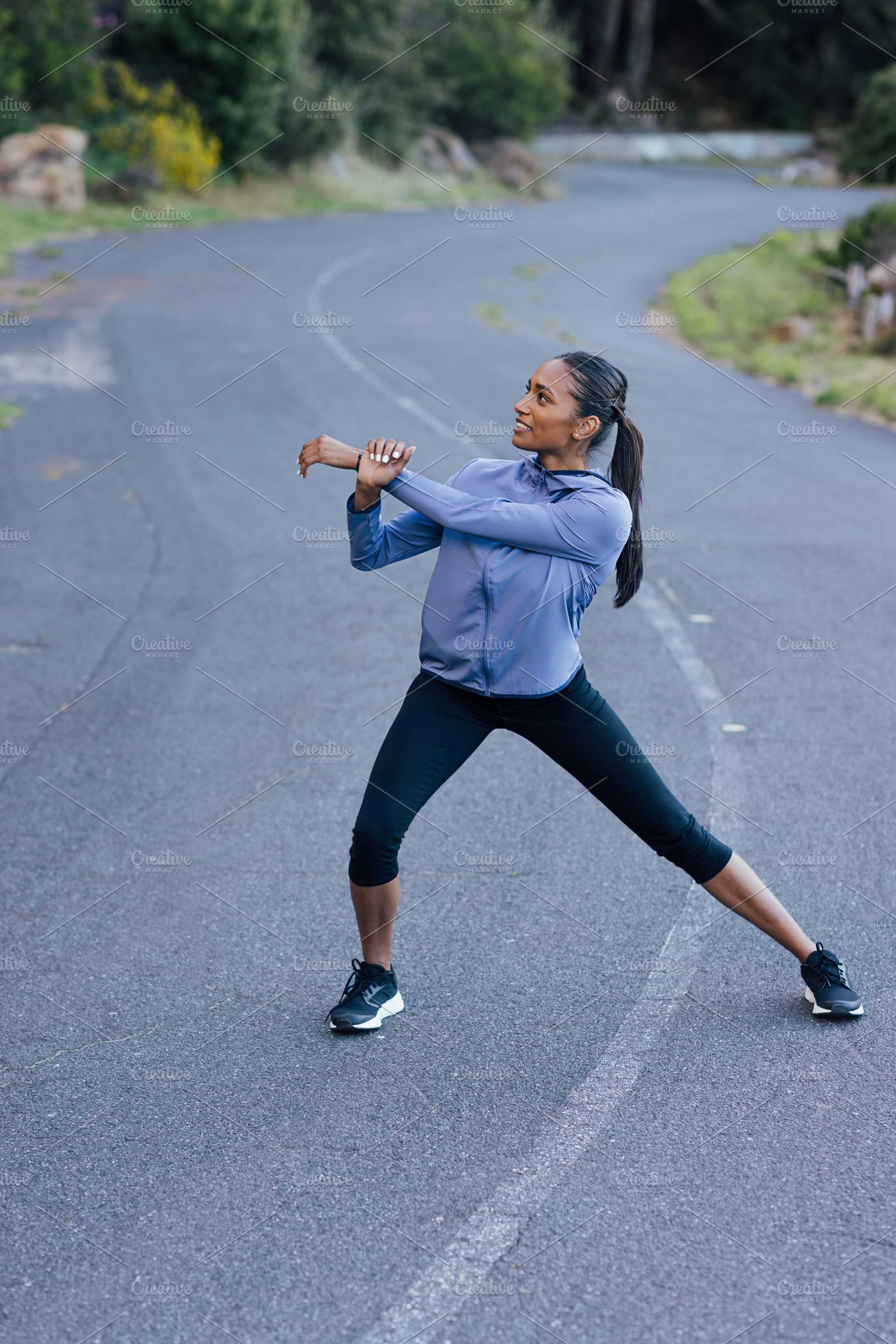 Young slim female warming up, a Sports & Recreation Photo by Artem Varnitsin