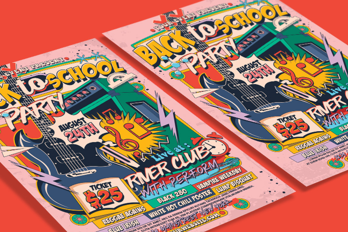 Back to School Party Flyer, a Flyer Template by Muhamad Iqbal hidayat (Photo 3 of 4)