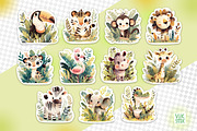 Safari Animal Clipart Bundle, an Animal Illustration by vik.stock (Thumbnail 2 of 7)