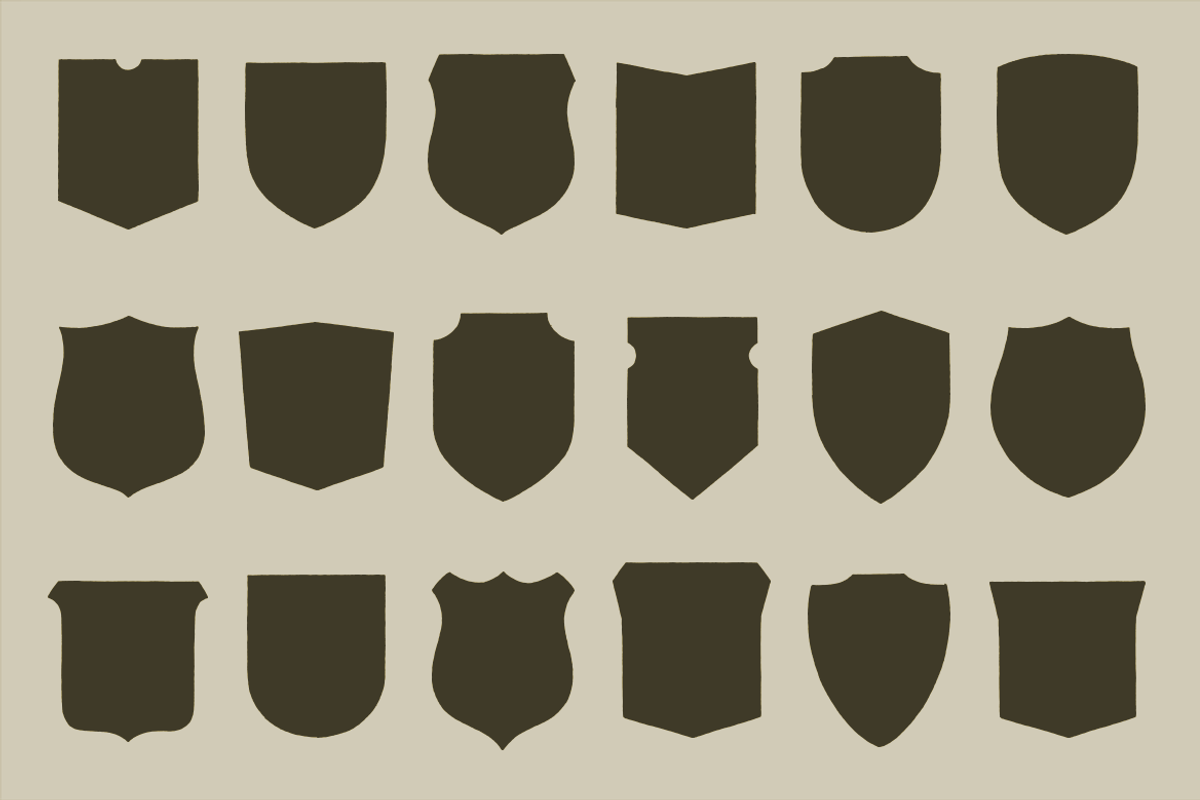 30 Shield Badge Shapes - By Hand preview 4