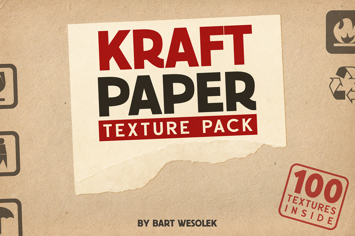 100 Kraft Paper Textures, a Texture Graphic by Bart Wesolek (Photo 1 of 8)