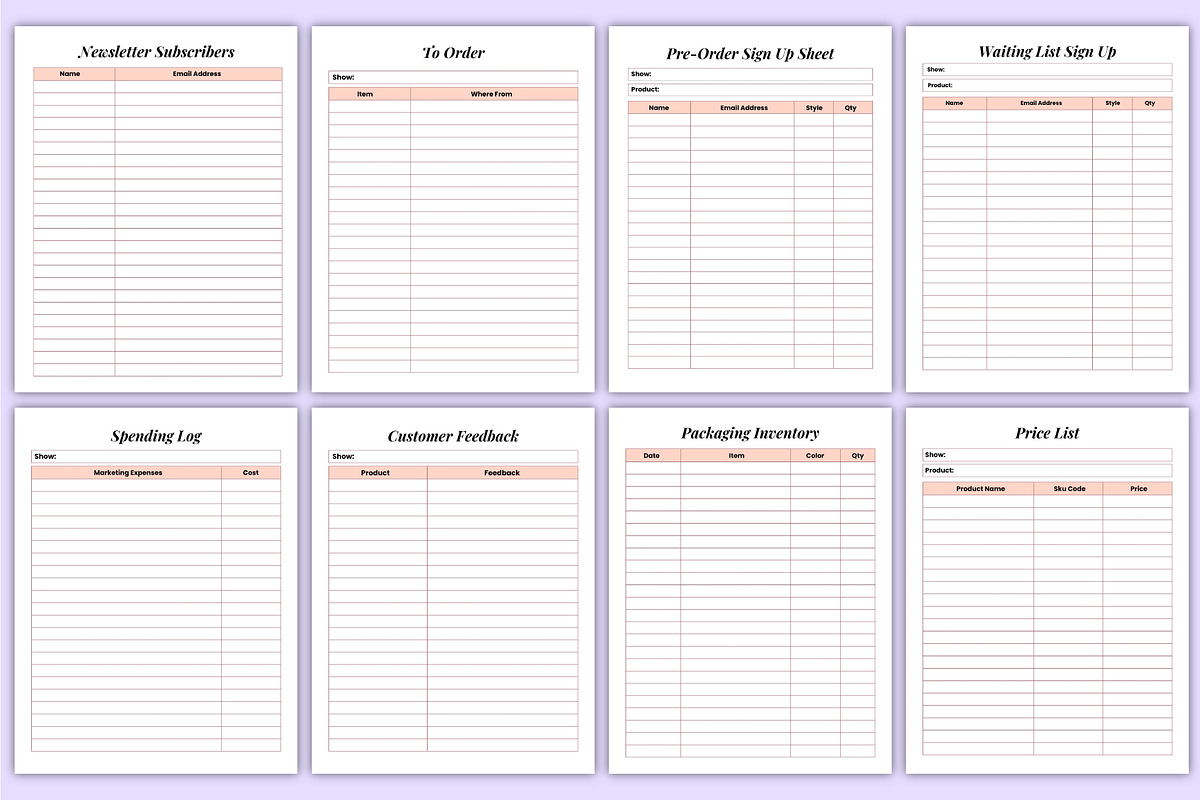 Craft Seller Business Organizer Kdp, a Stationery Template by Mustafiz (Photo 8 of 9)