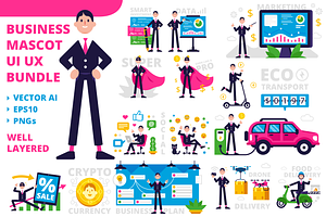 Business Mascot UI UX Bundle
