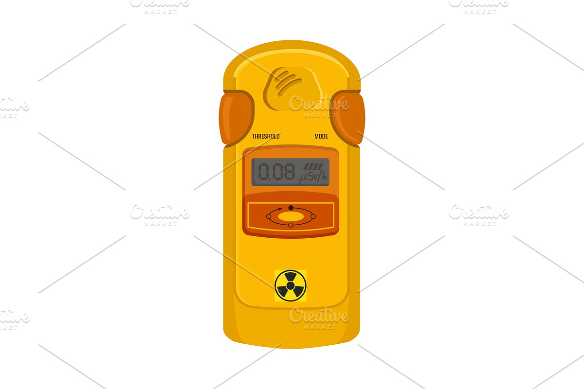 Geiger counter. Device to meter, a Technology Illustration by Shanvood art