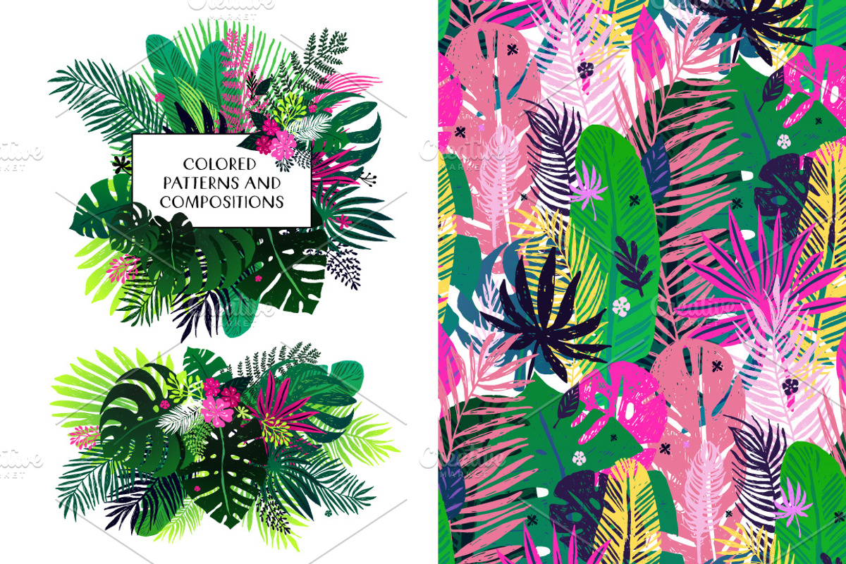 exotic tropical palm leaves, an Illustration by coconut_forest (Photo 5 of 5)