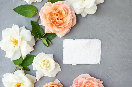 Spring Floral Styled Mockup, a Photo by LaPorte Images
