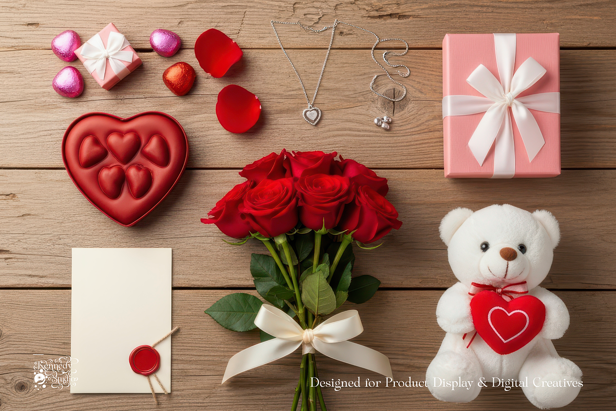 Valentine Aesthetic Desk Mockup 100, a Packaging Mockup by KennedyStudio (Photo 6 of 12)