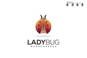 Lady Bug Gradient Logo