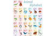 Cute Animal Alphabet Illustration, an Animal Illustration by GennyOnThePaper (Thumbnail 1 of 3)