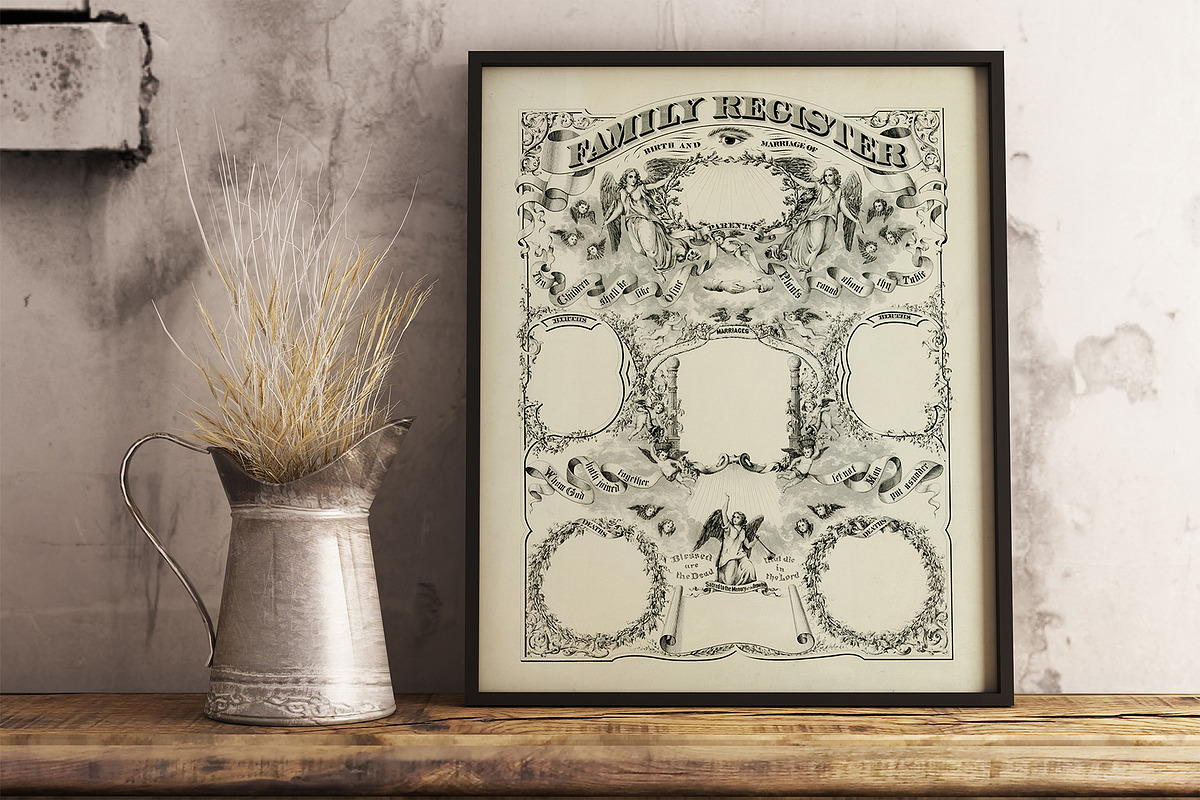 Antique Family Records - Blank, a Texture Graphic by Blue Line Design (Photo 4 of 17)