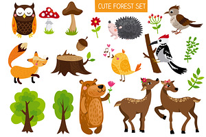 Cute forest set