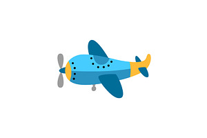 Colorful toy plane. Vector children, a Transportation Illustration by Nadzin