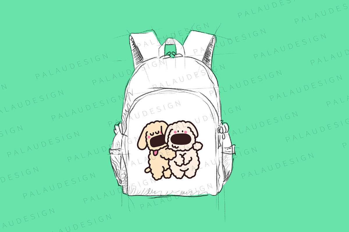 Cute Kawaii Dogs Couples Love, an Animal Illustration by Palau (Photo 5 of 12)