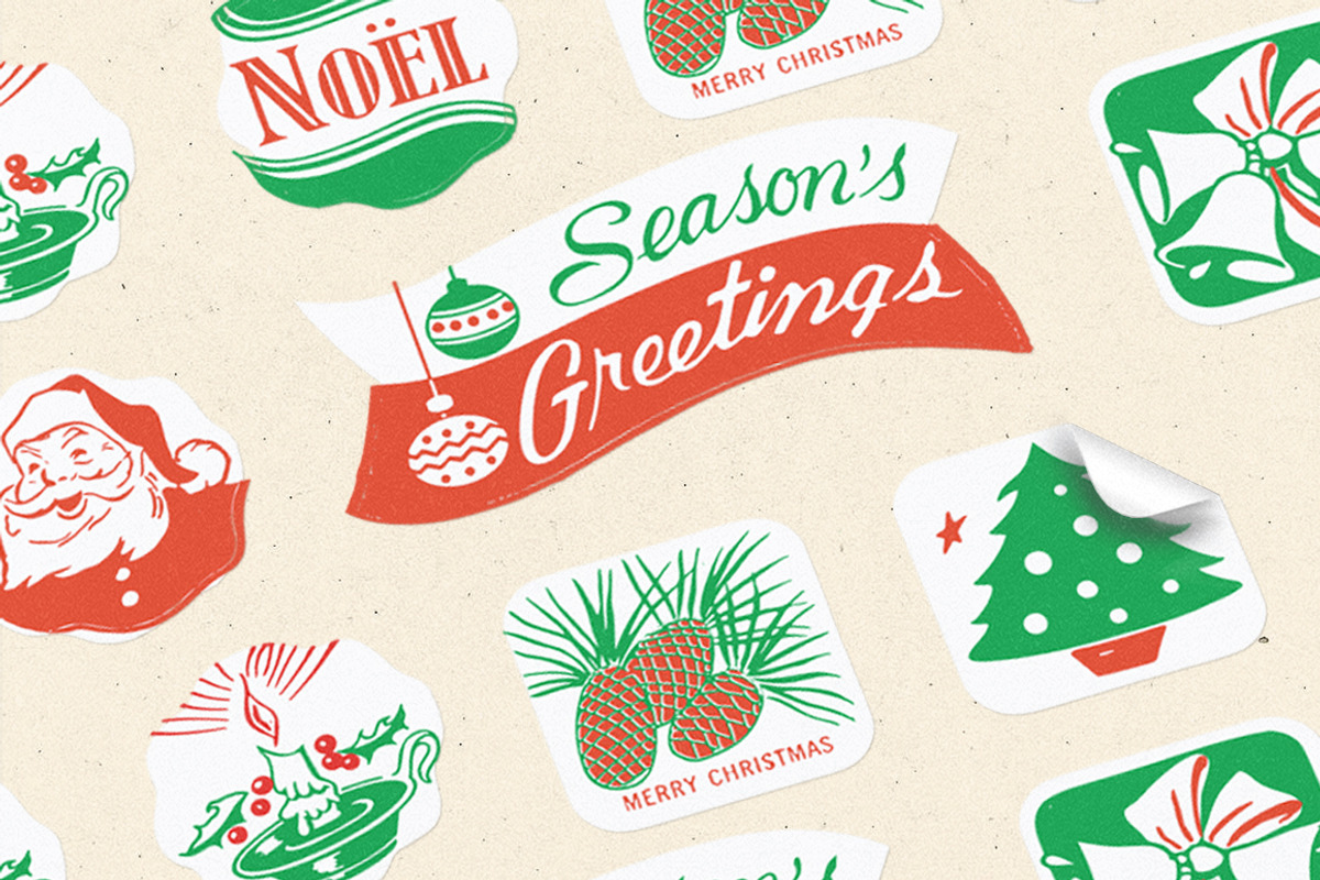 Retro Christmas Design Kit, a Seasonal Illustration by Retro Machine (Photo 9 of 17)