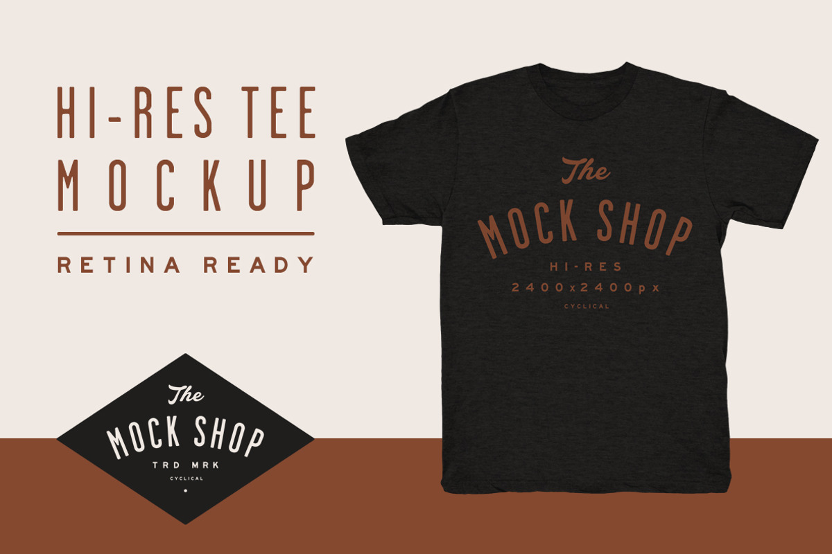 TMS Pro: Crew Neck Tee Mockup, a Shirt Mockup by The Mock Shop (Photo 1 of 3)