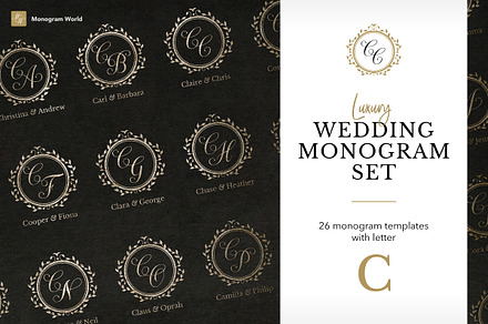 Wedding Monogram Set C
