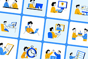 Animated Workplace Illustrations, a Work Illustration by Vectors Market (Thumbnail 3 of 4)