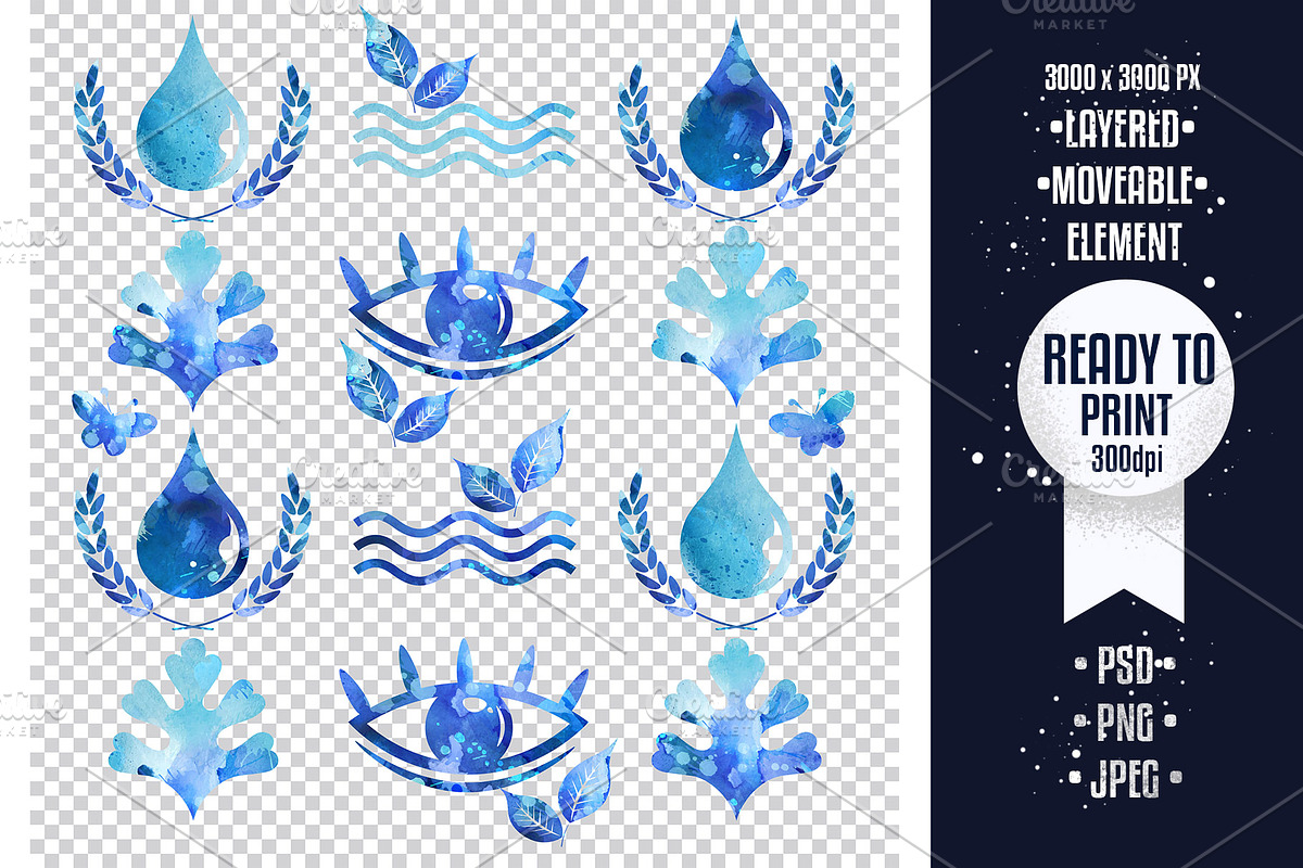 Water Life Pattern, a Pattern Graphic by Logokamu