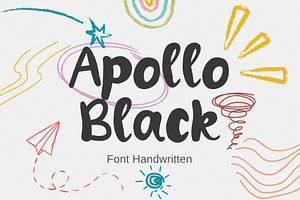 Apollo Black Handwritten