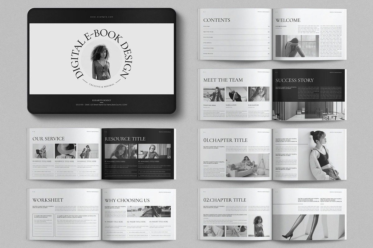 Digital Ebook Template Landscape, a Brochure Template by E-Type (Photo 1 of 7)